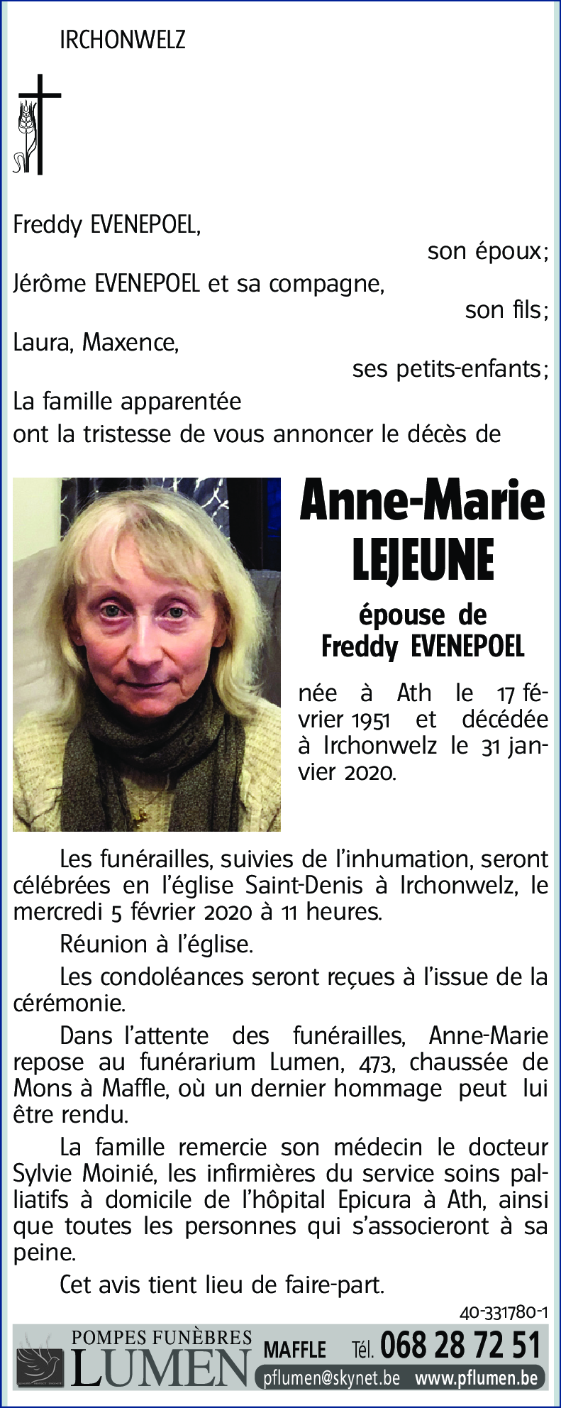 Anne-Marie LEJEUNE