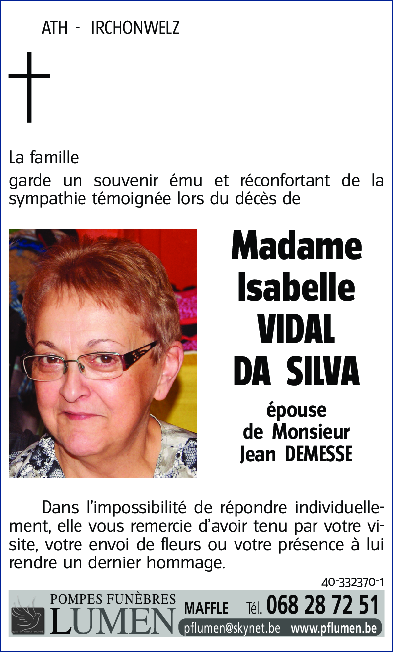 Isabelle VIDAL DA SILVA