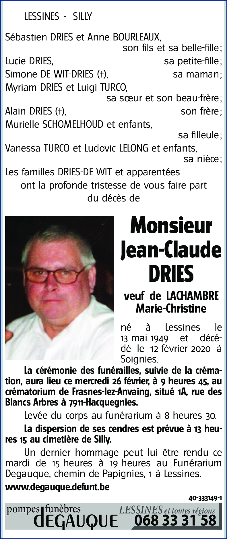 Jean-Claude DRIES