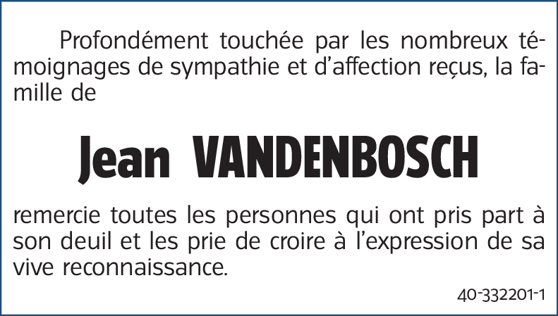 Jean VANDENBOSCH