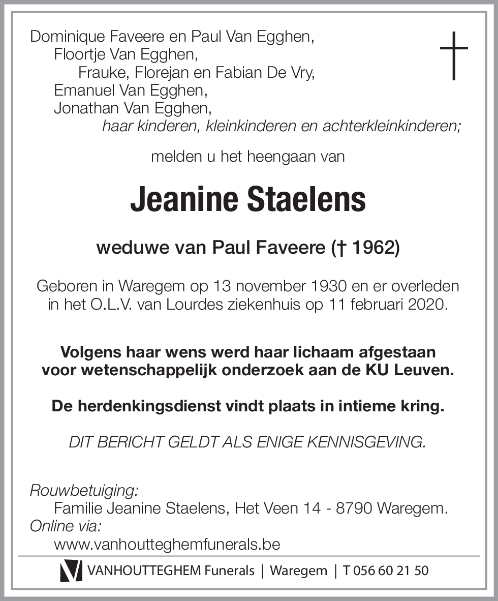 Jeanine STAELENS