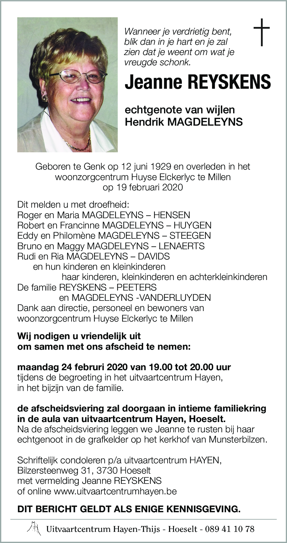 Jeanne REYSKENS