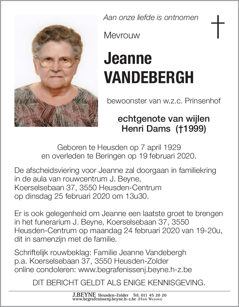 Jeanne Vandebergh