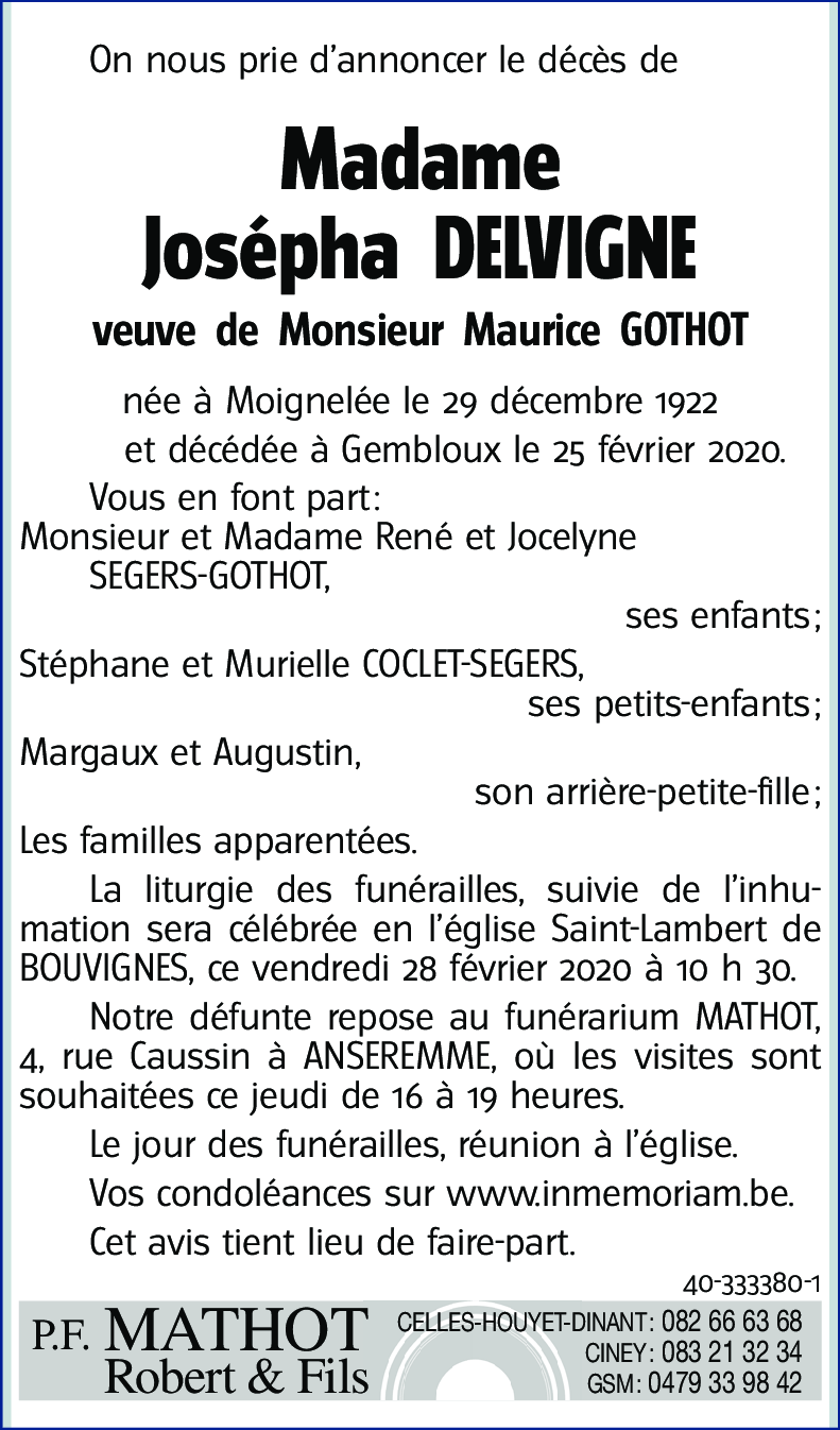 Josépha DELVIGNE