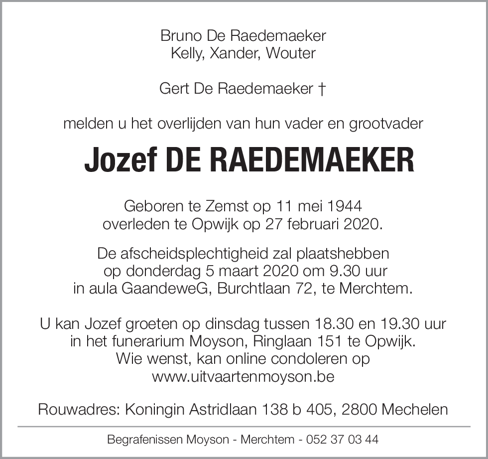Jozef De Raedemaeker