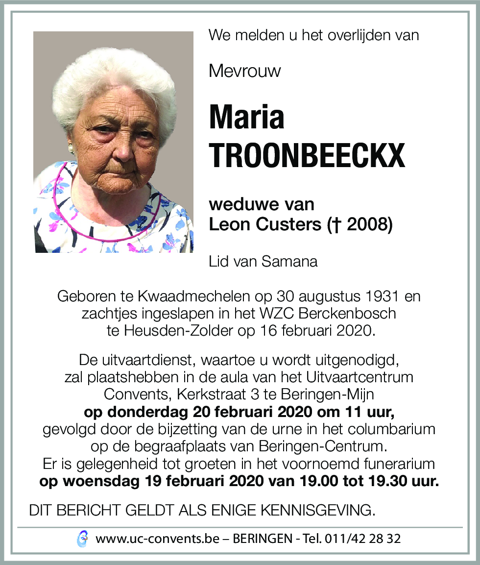 Maria Troonbeeckx