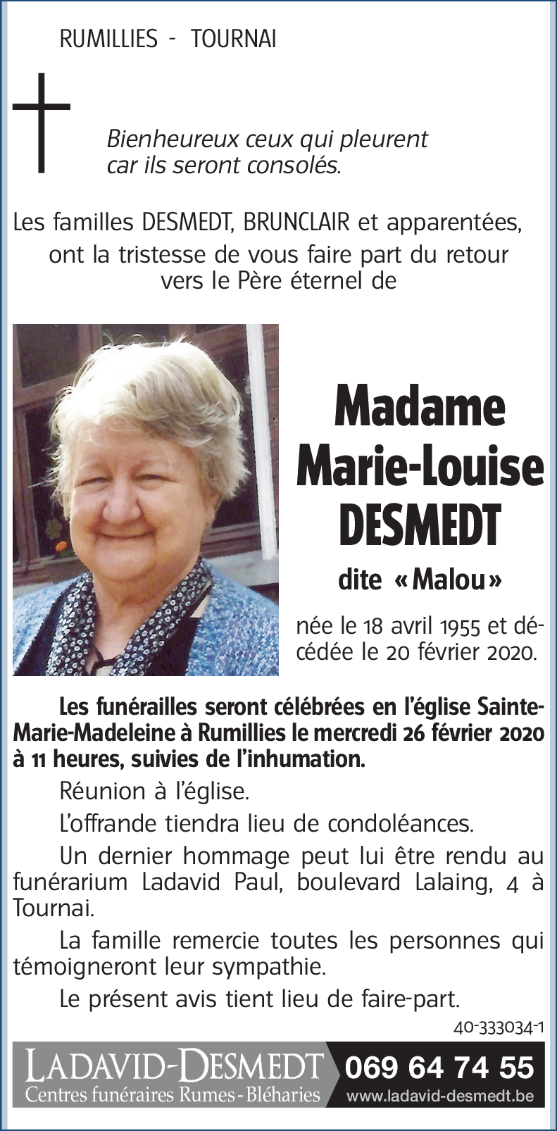 Marie-Louise DESMEDT