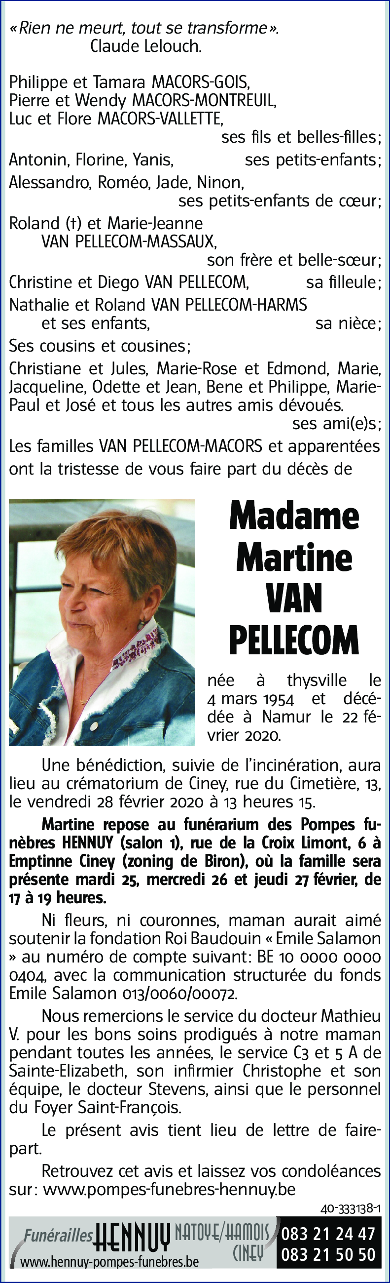 Martine VAN PELLECOM