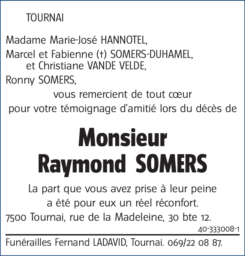 Raymond SOMERS