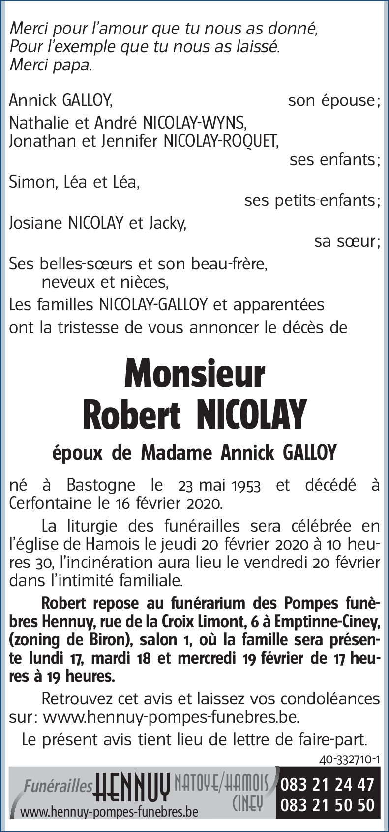 Robert NICOLAY