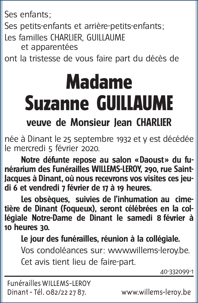 Suzanne GUILLAUME