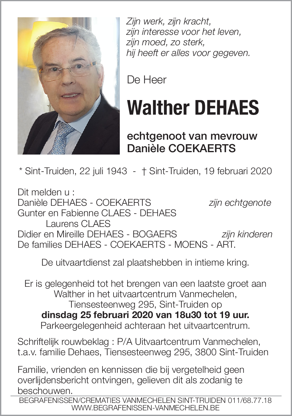 Walther Dehaes