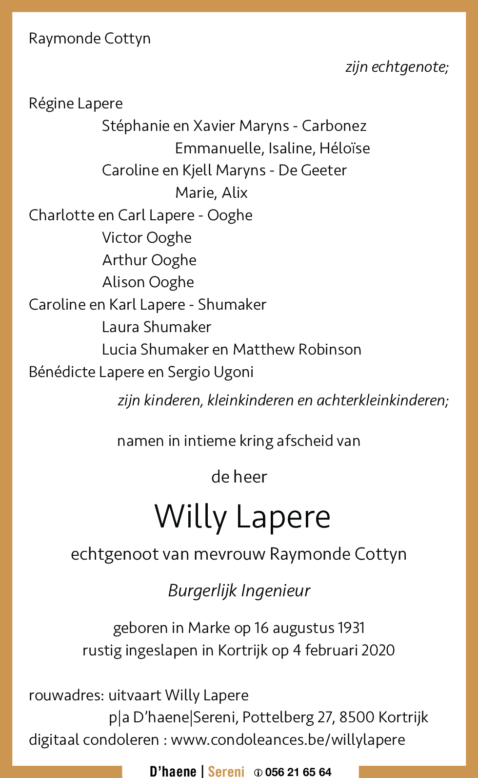 Willy Lapere