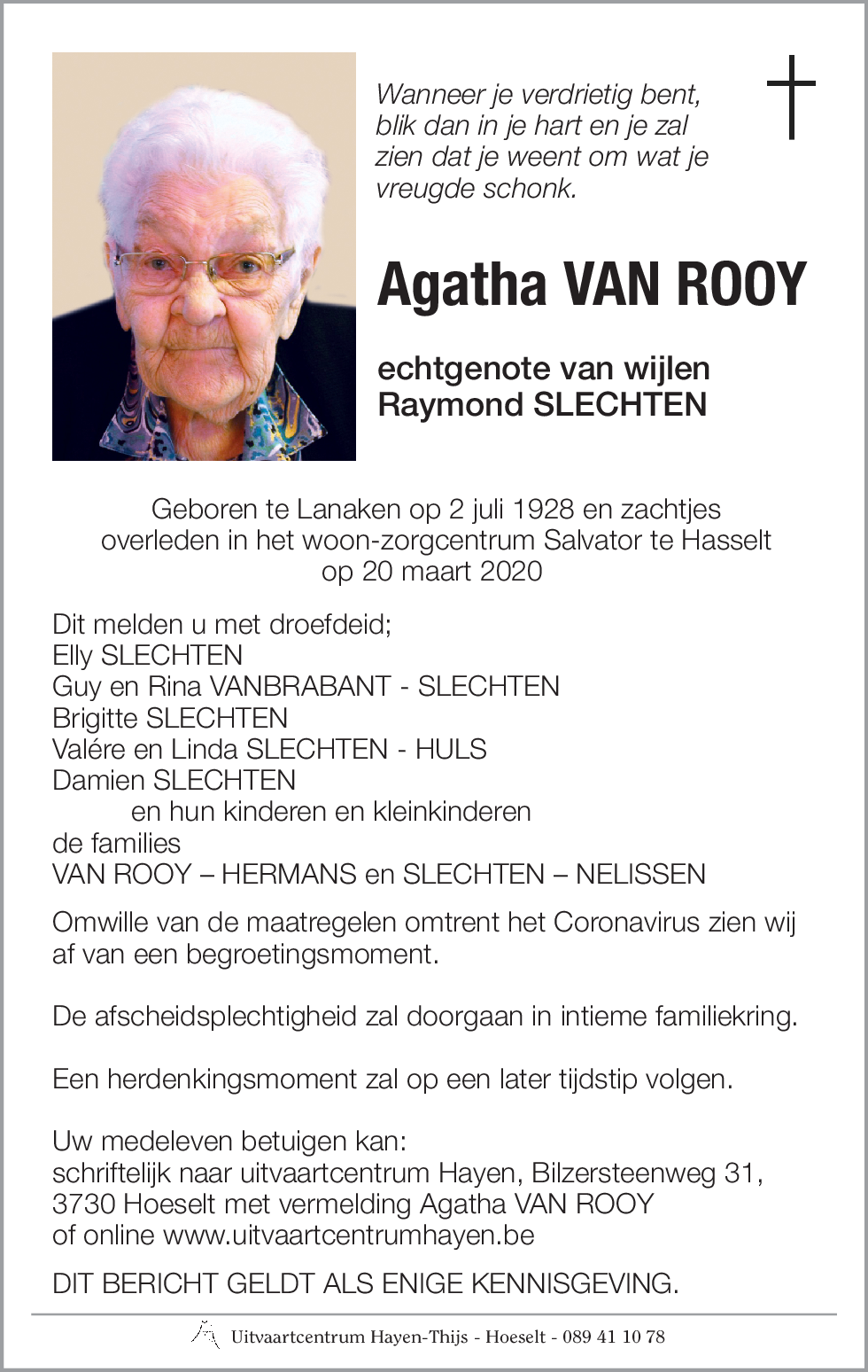 Agatha VAN ROOY