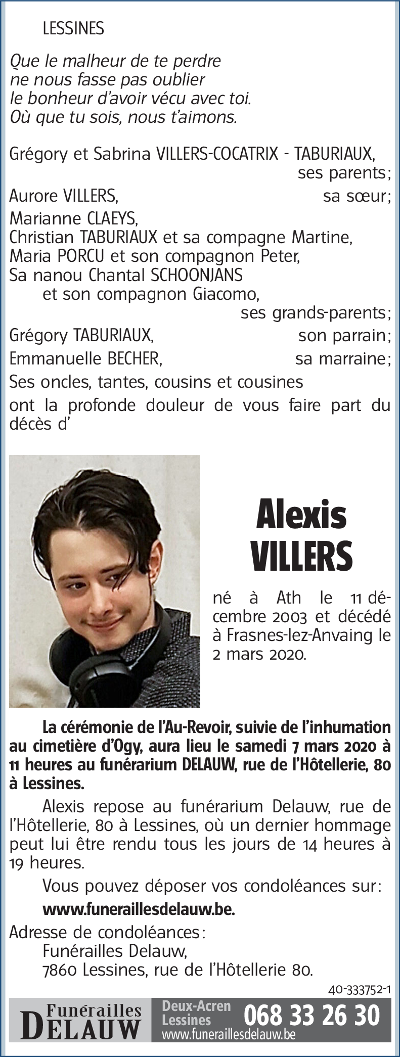 Alexis VILLERS