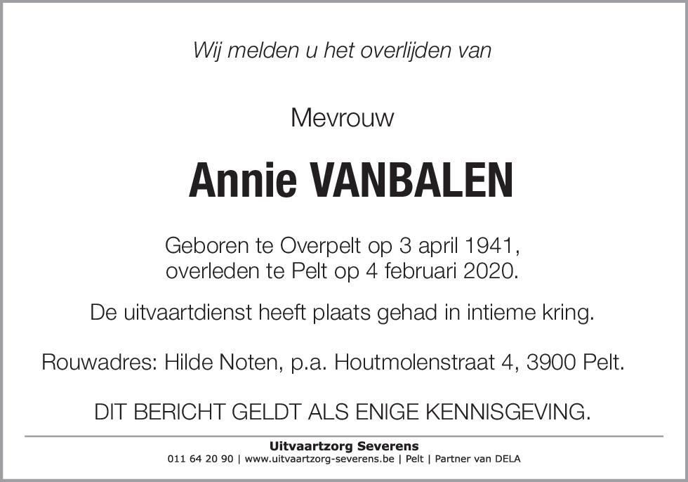 Annie Vanbalen