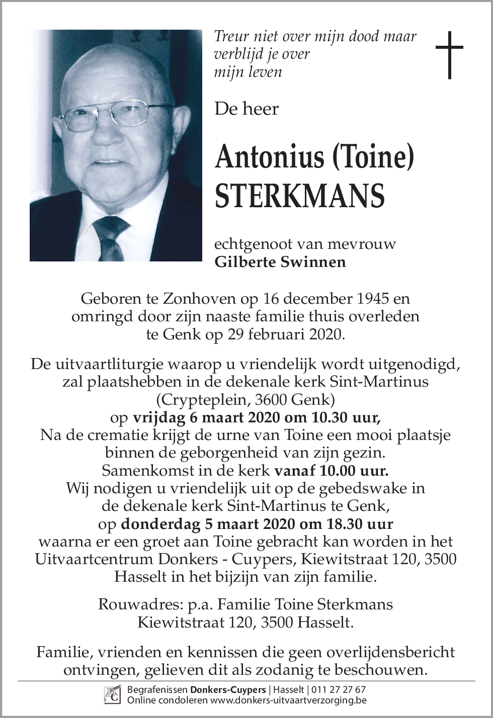 Antonius (Toine) Sterkmans