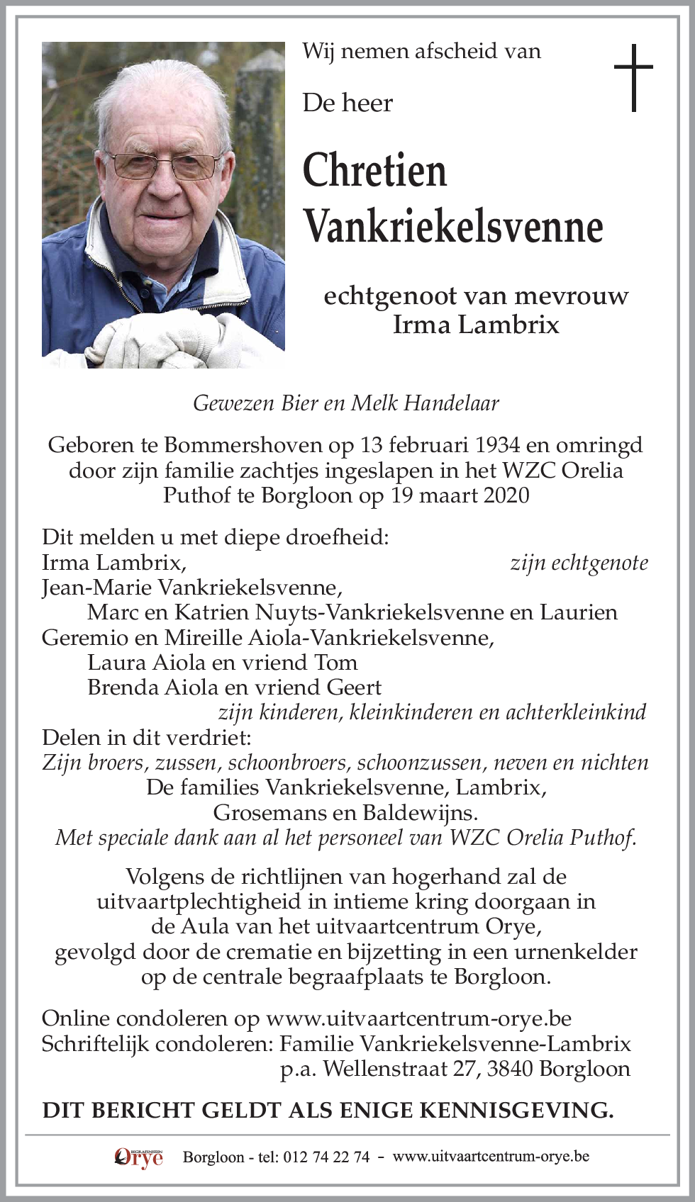 Chretien Vankriekelsvenne