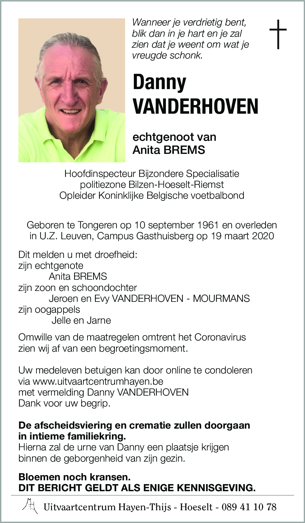 Danny VANDERHOVEN