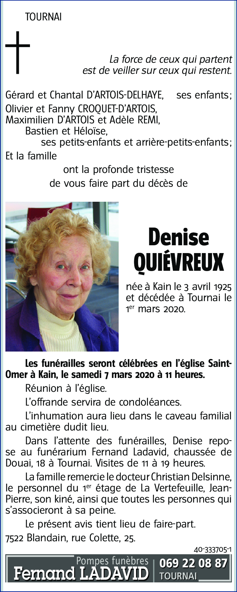 Denise QUIÉVREUX