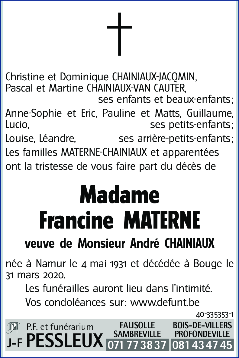 Francine MATERNE