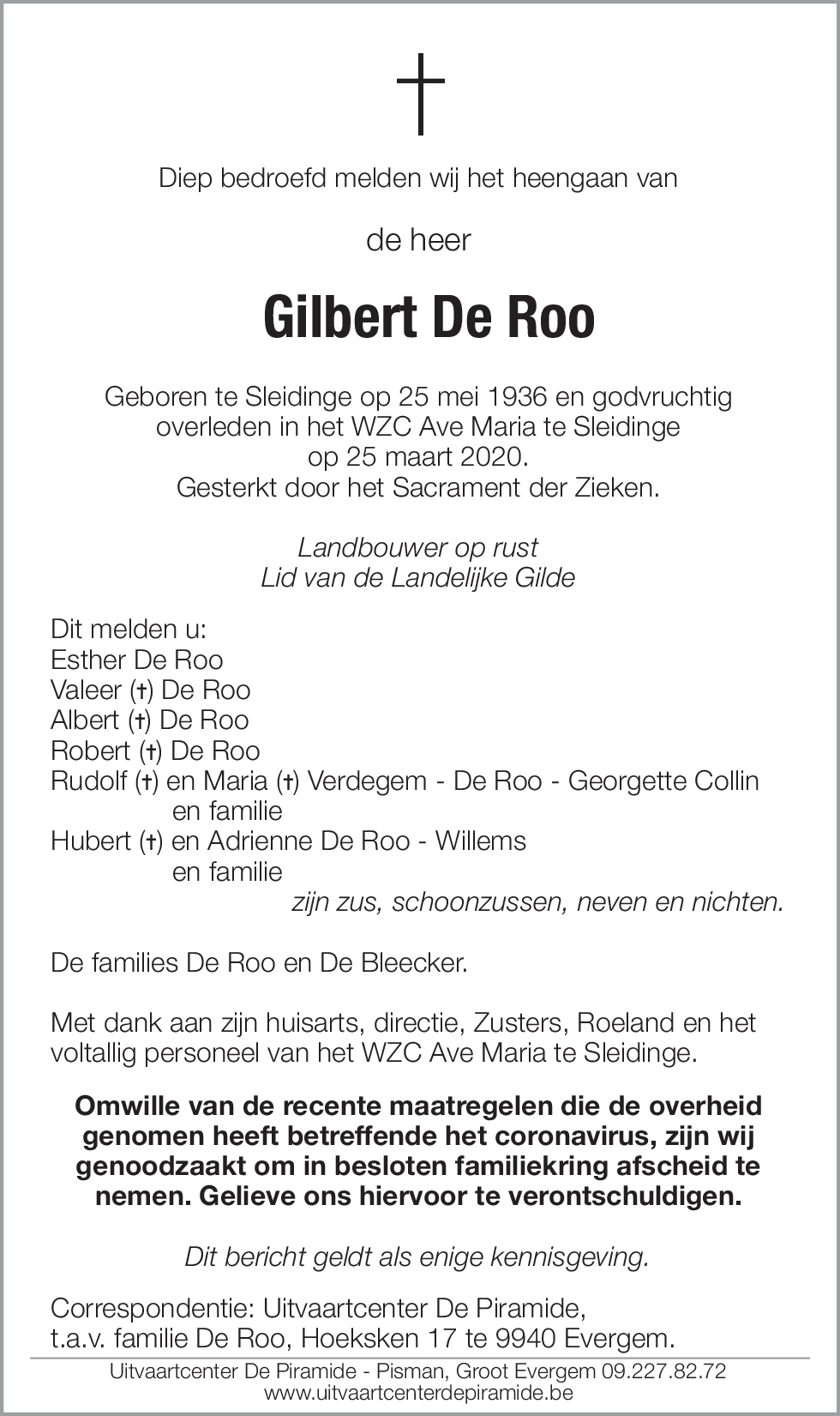 Gilbert De Roo