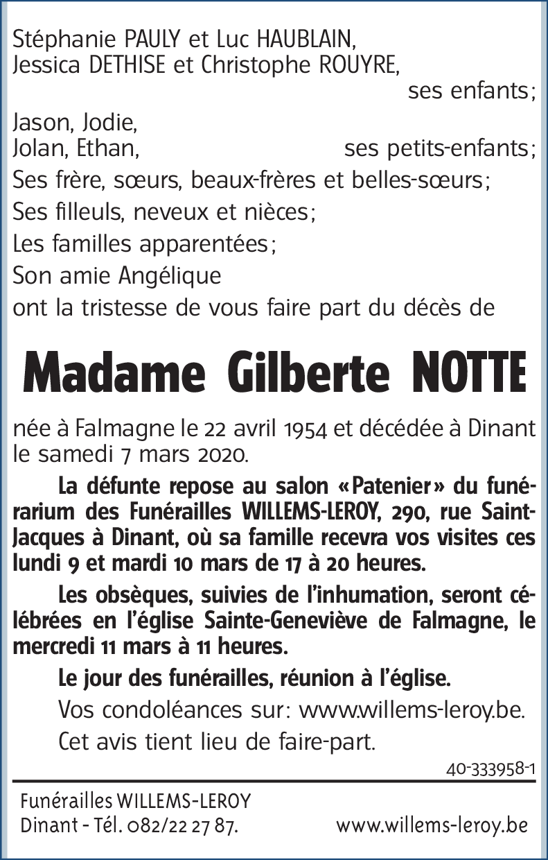 Gilberte NOTTE