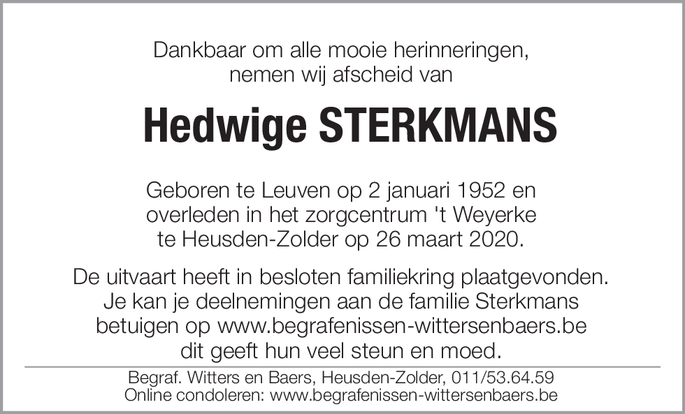 Hedwige Sterkmans