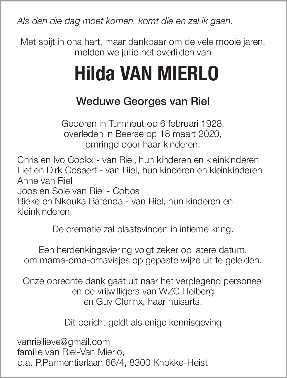 Hilda Van Mierlo
