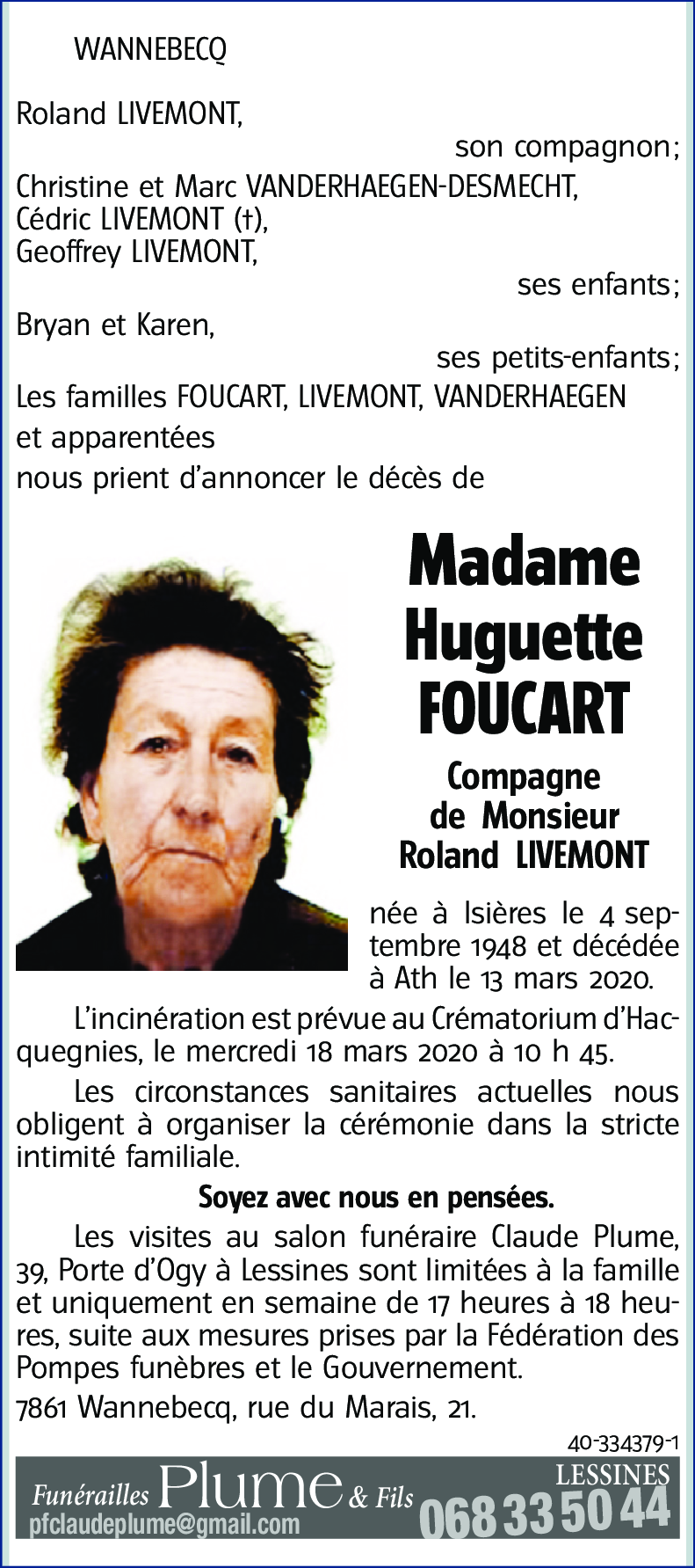 Huguette FOUCART