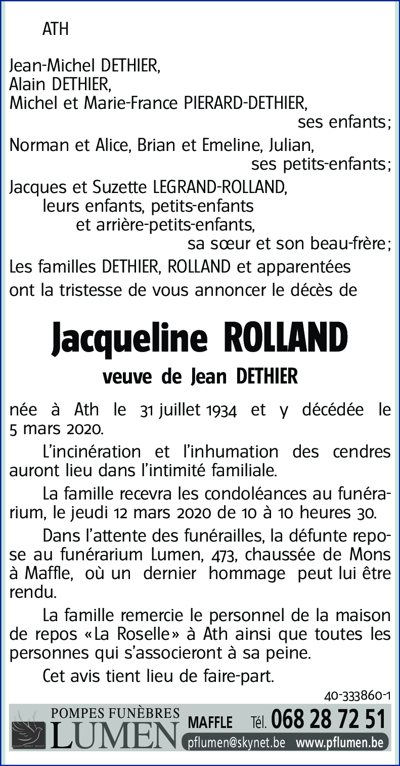 Jacqueline ROLLAND