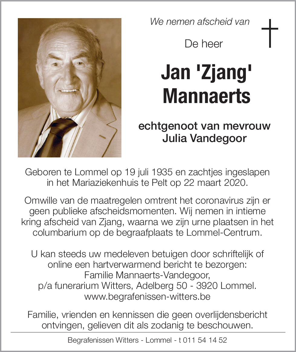 Jan 'Zjang' Mannaerts
