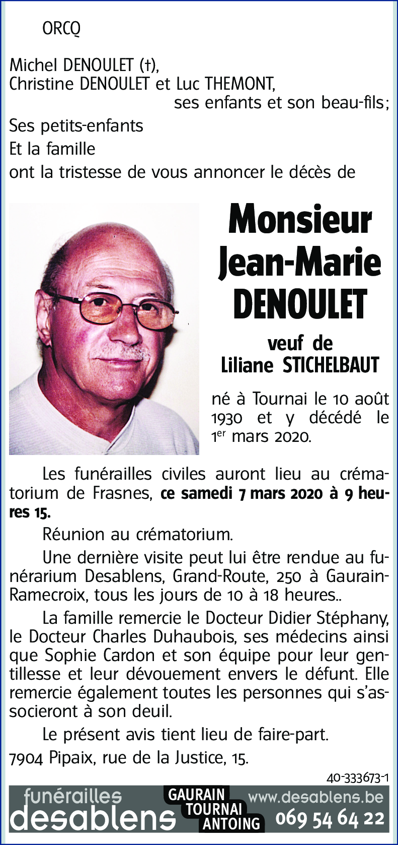 Jean-Marie DENOULET