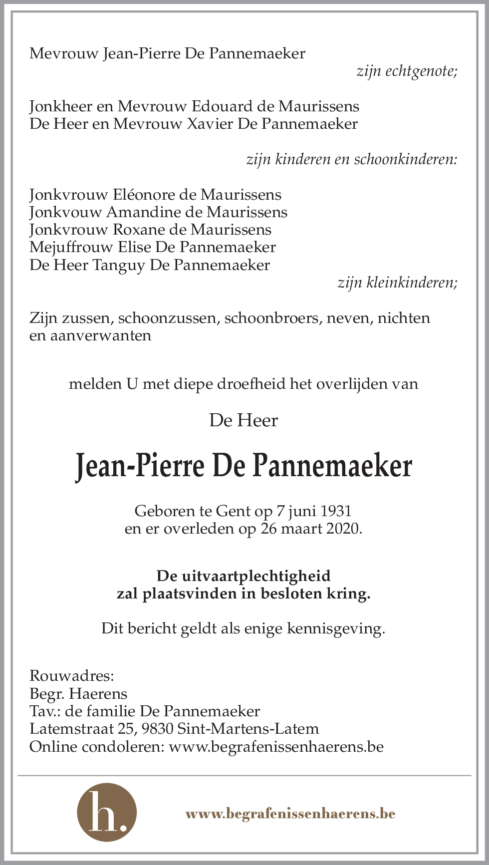 Jean-Pierre De Pannemaeker