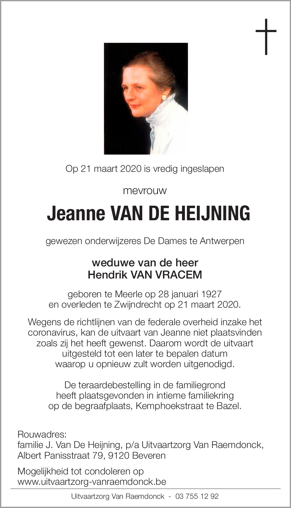 Jeanne Van De Heijning