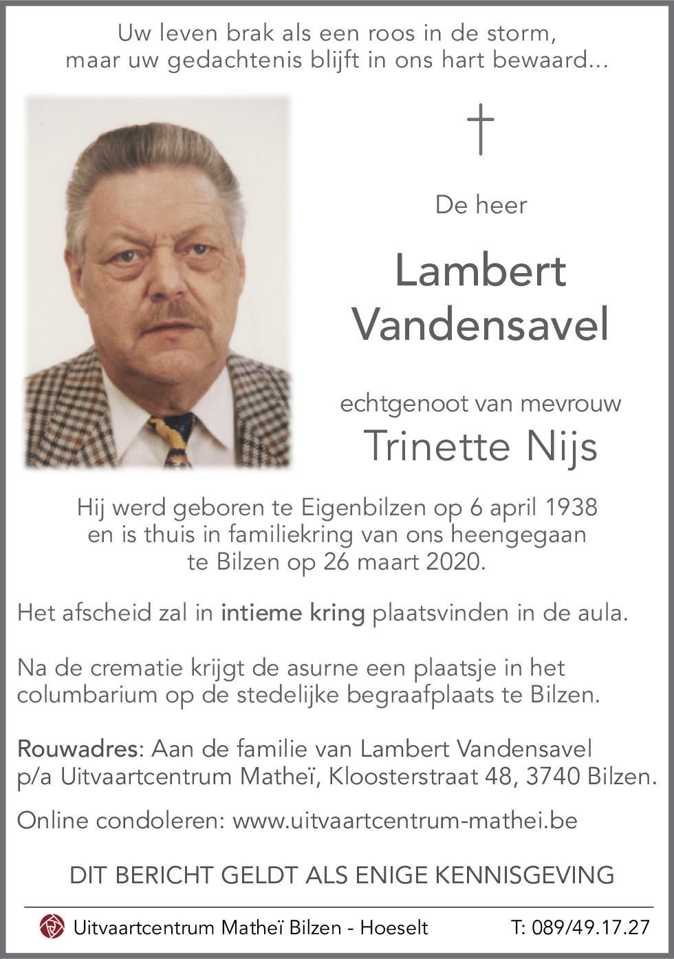 LAMBERT VANDENSAVEL
