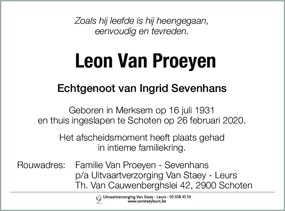 Leon Van Proeyen
