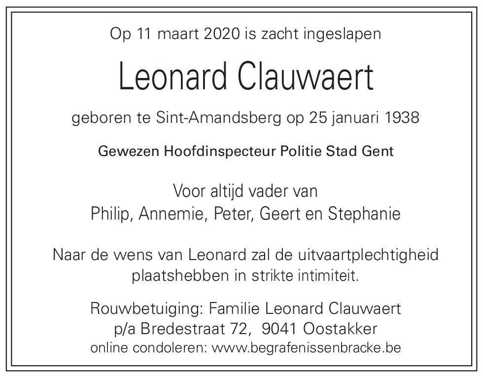 Leonard Clauwaert