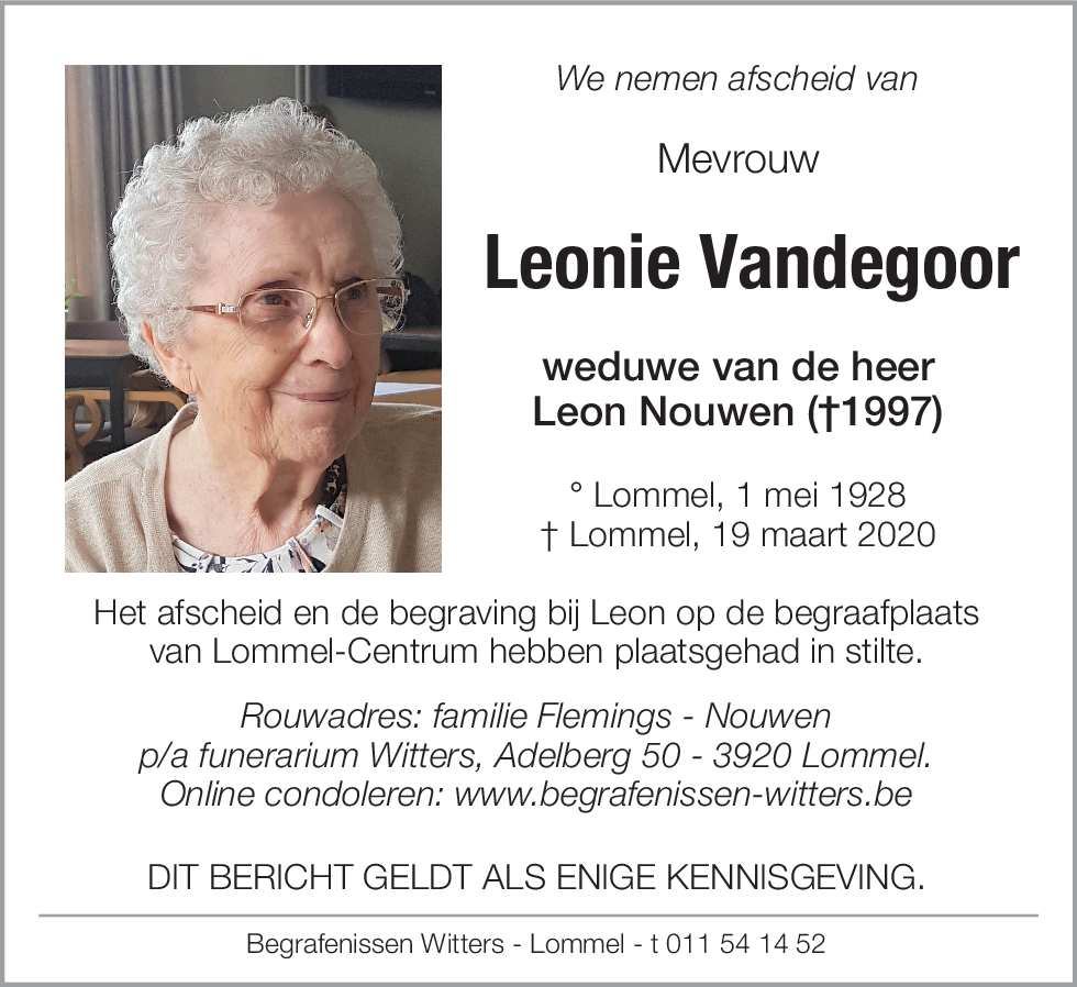 Leonie Vandegoor