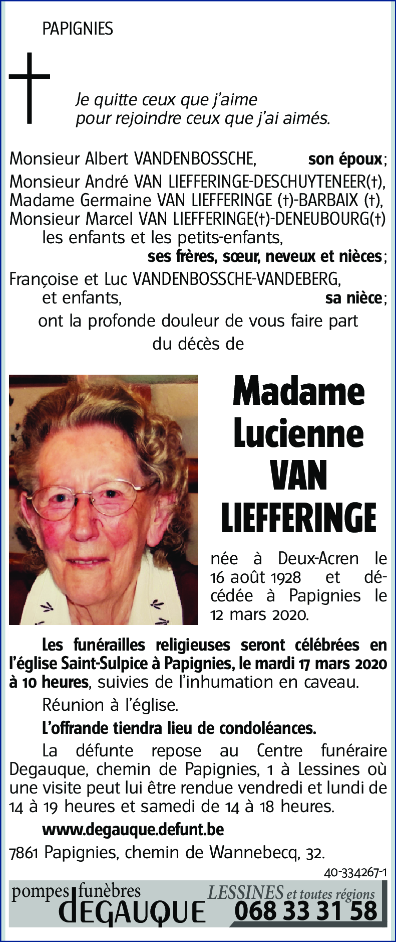 Lucienne Van Liefferinge