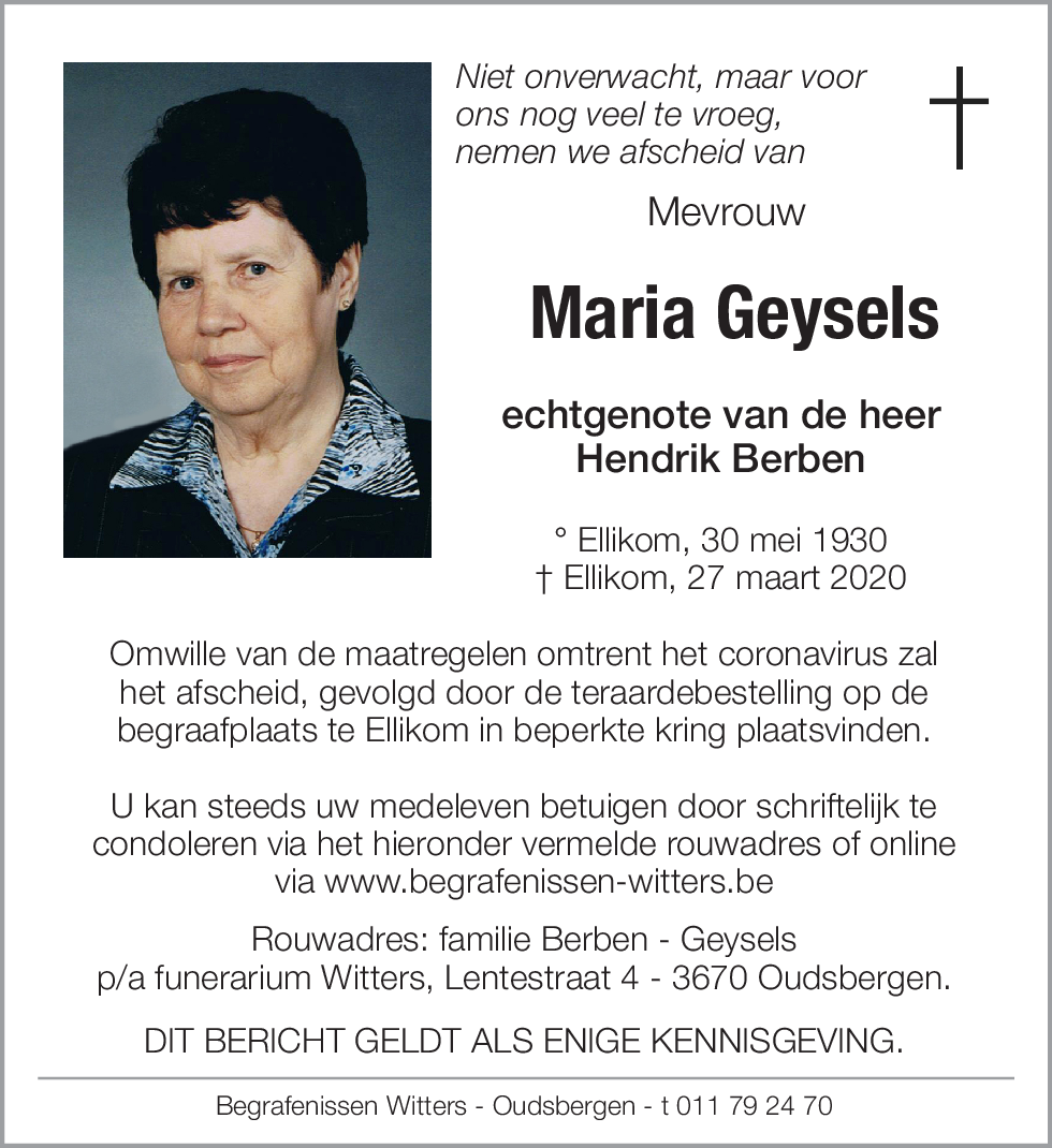 Maria Geysels