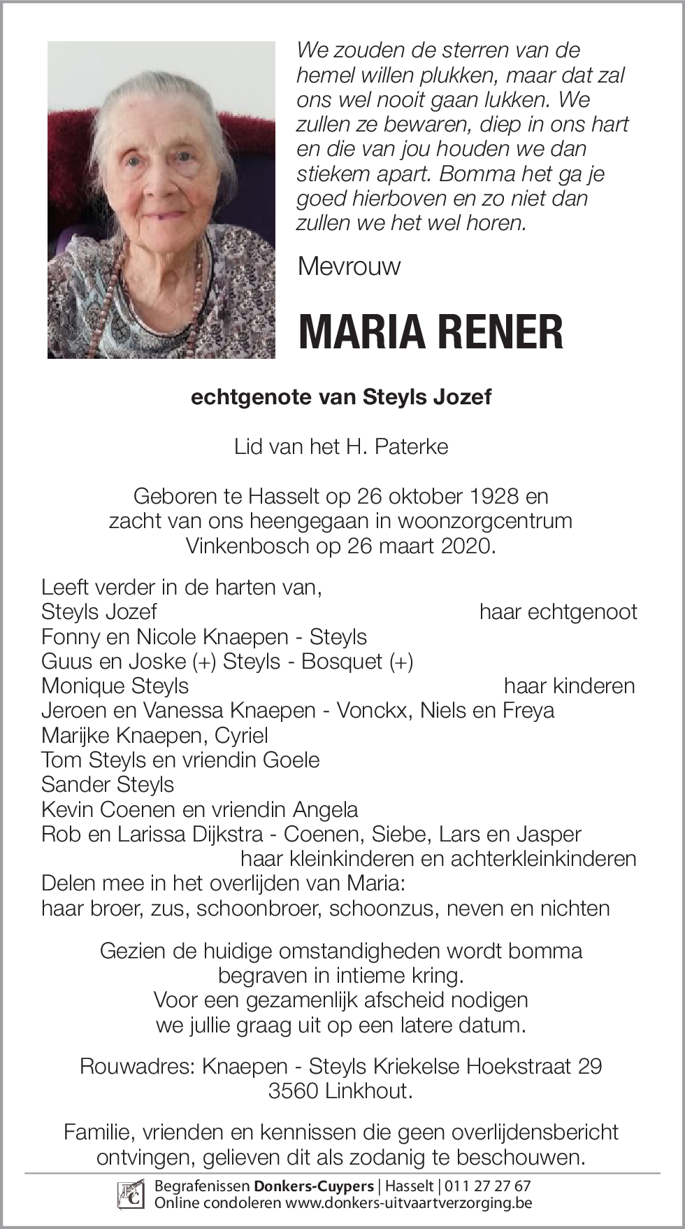 MARIA RENER