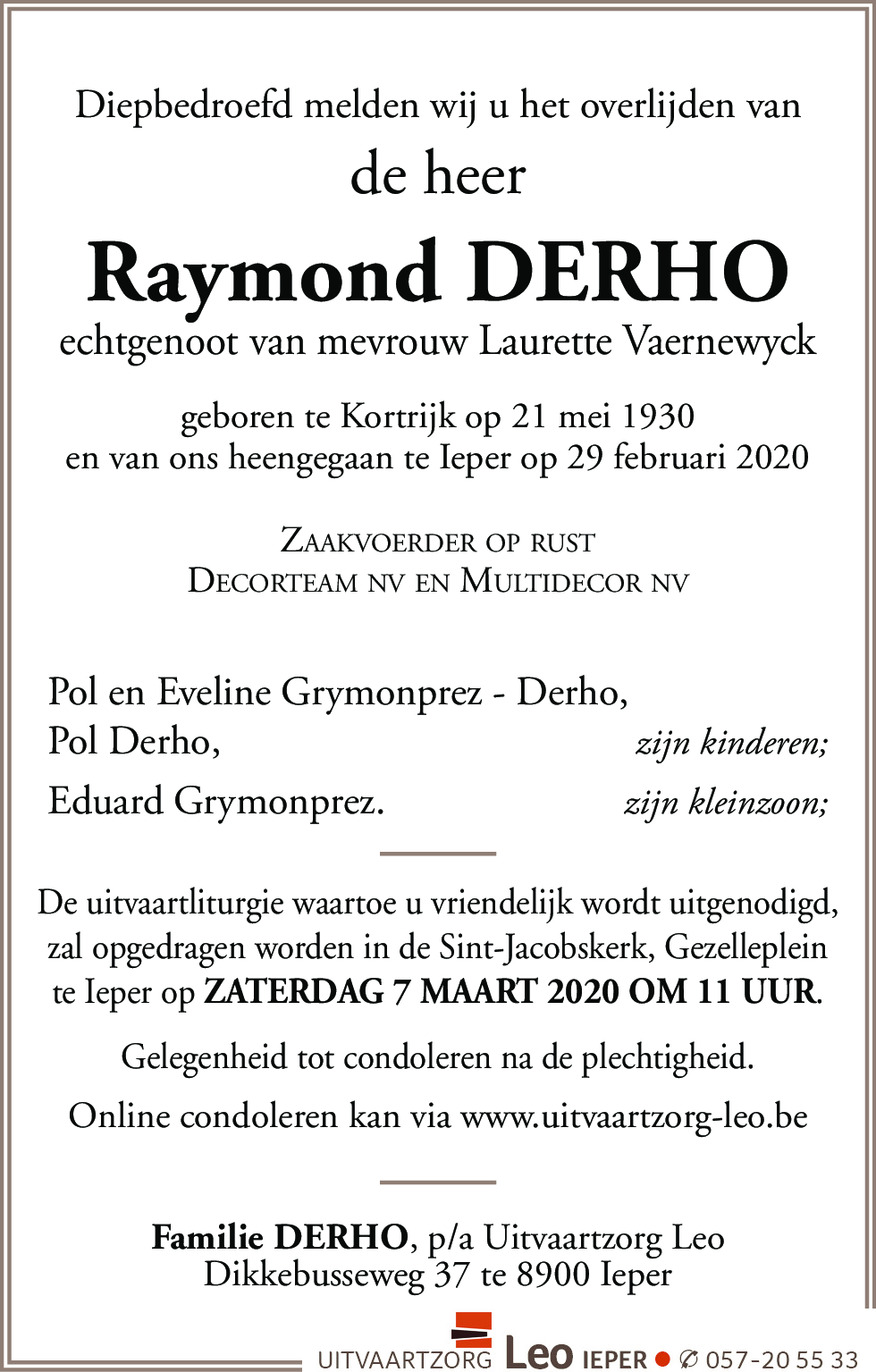 Raymond Derhoo