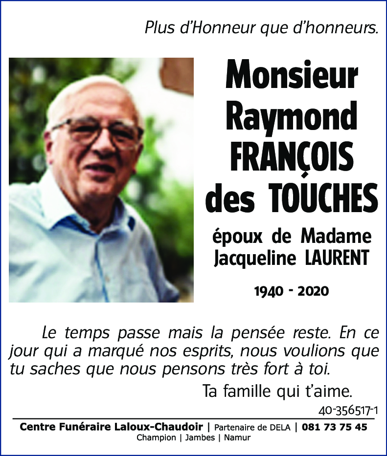 Raymond FRANCOIS DES TOUCHES