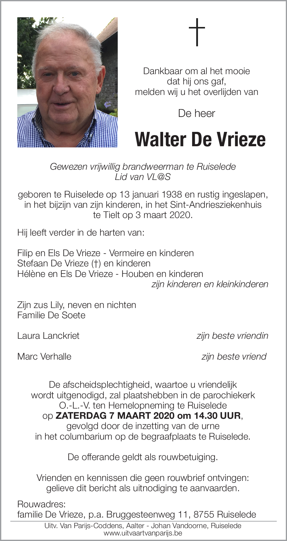 Walter De Vrieze