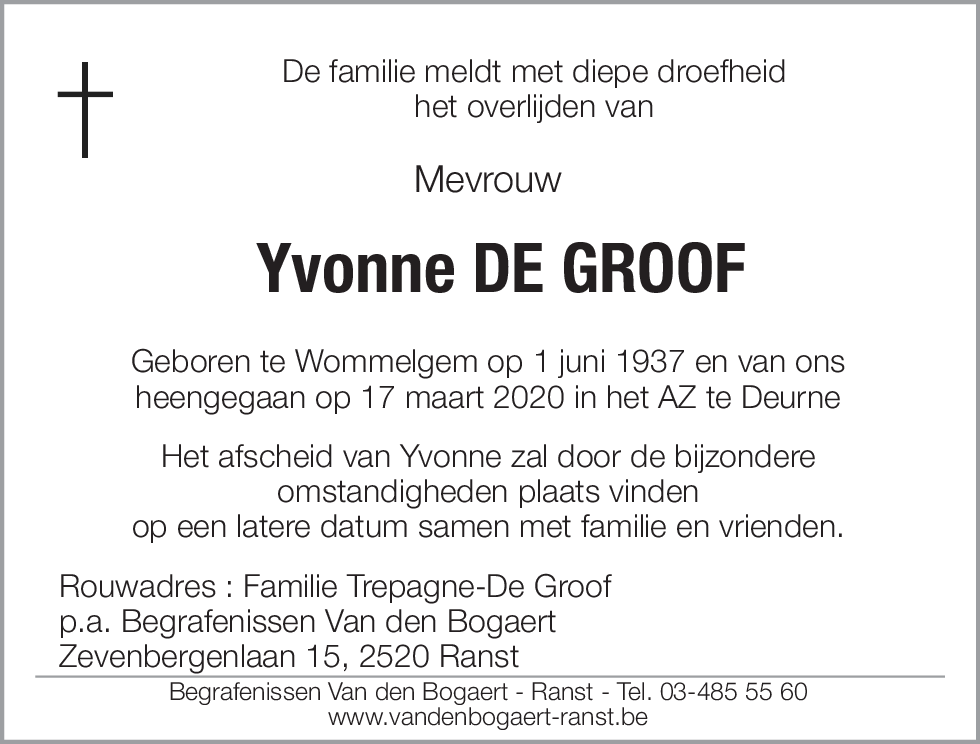 Yvonne De Groof