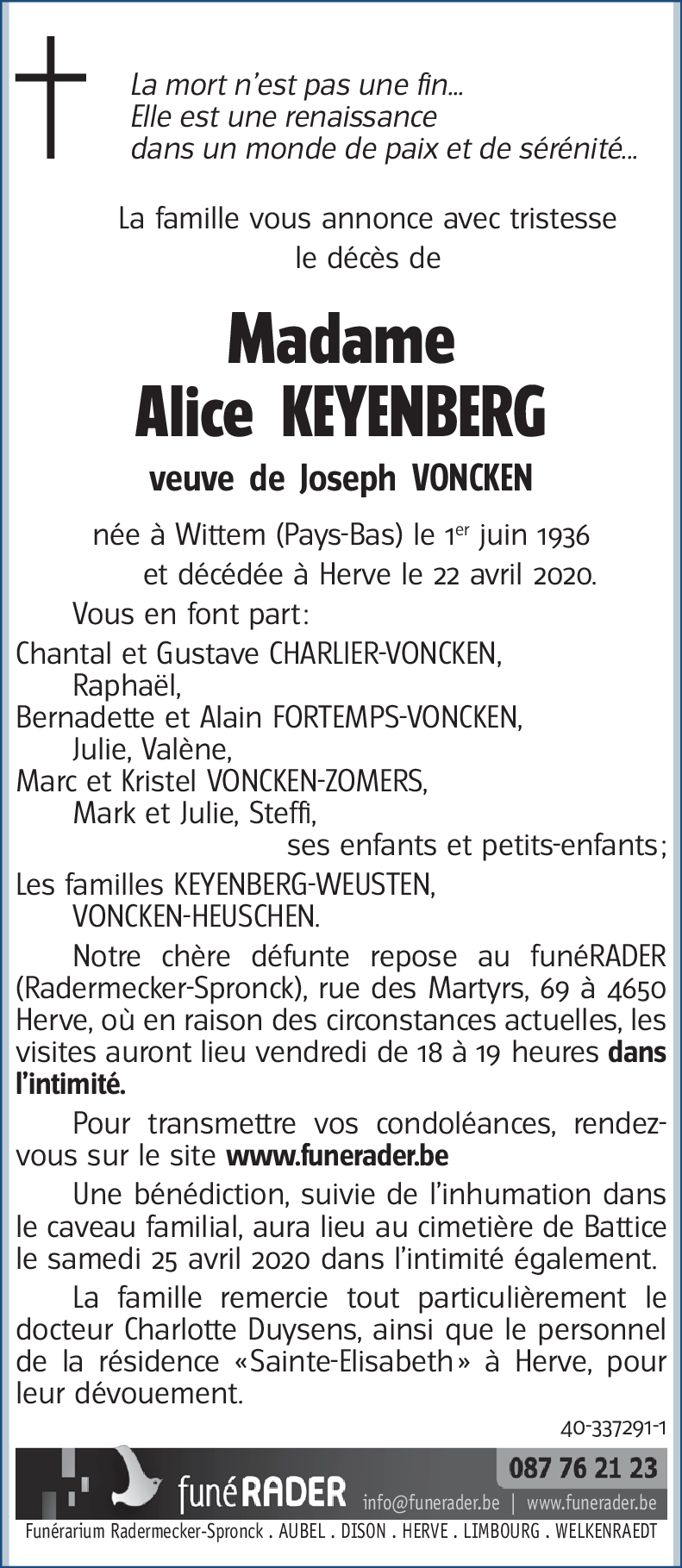 Alice KEYENBERG