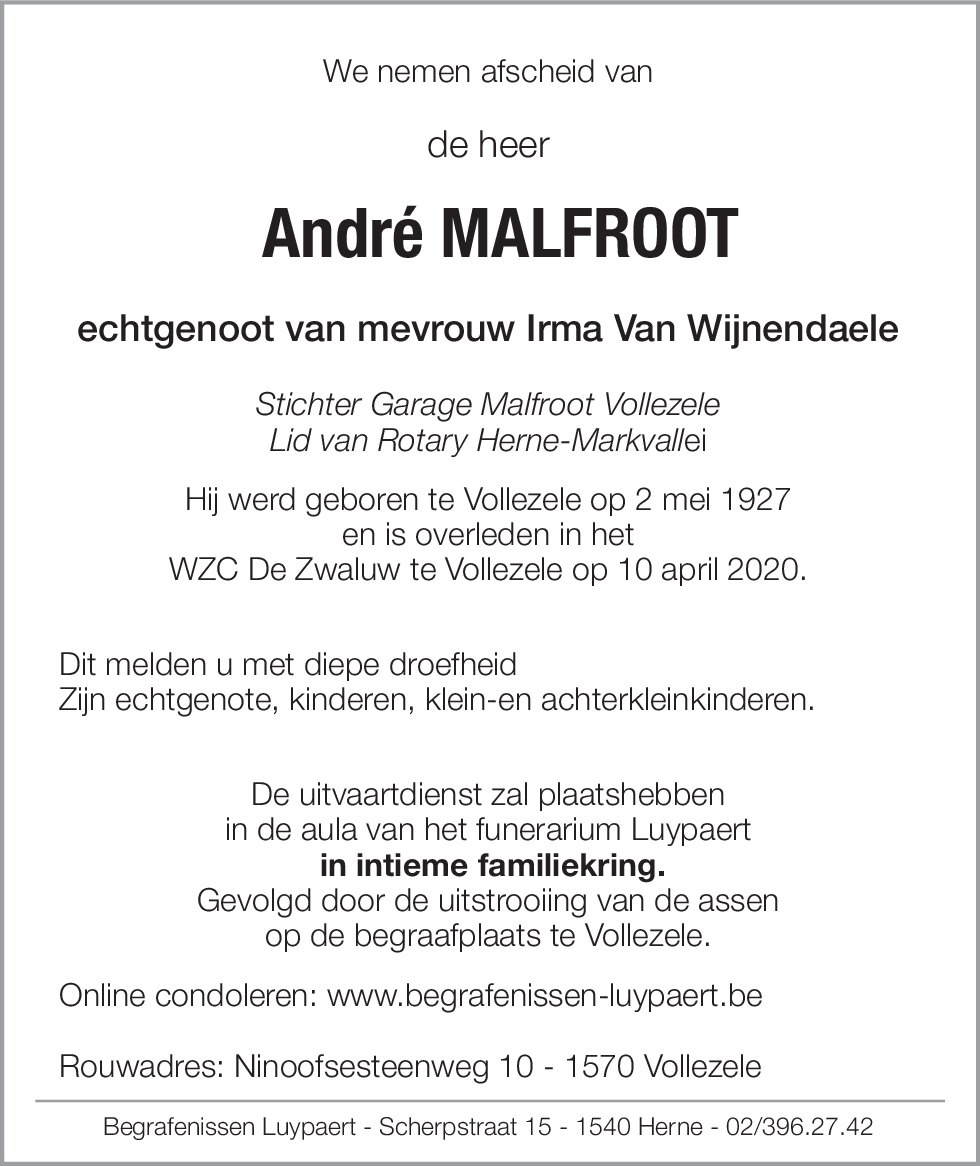 André Malfroot