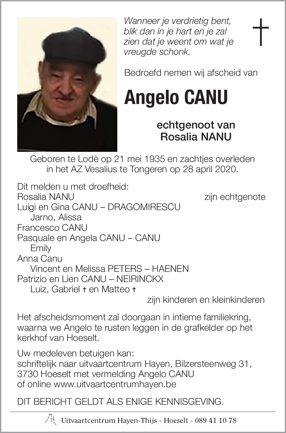 Angelo CANU
