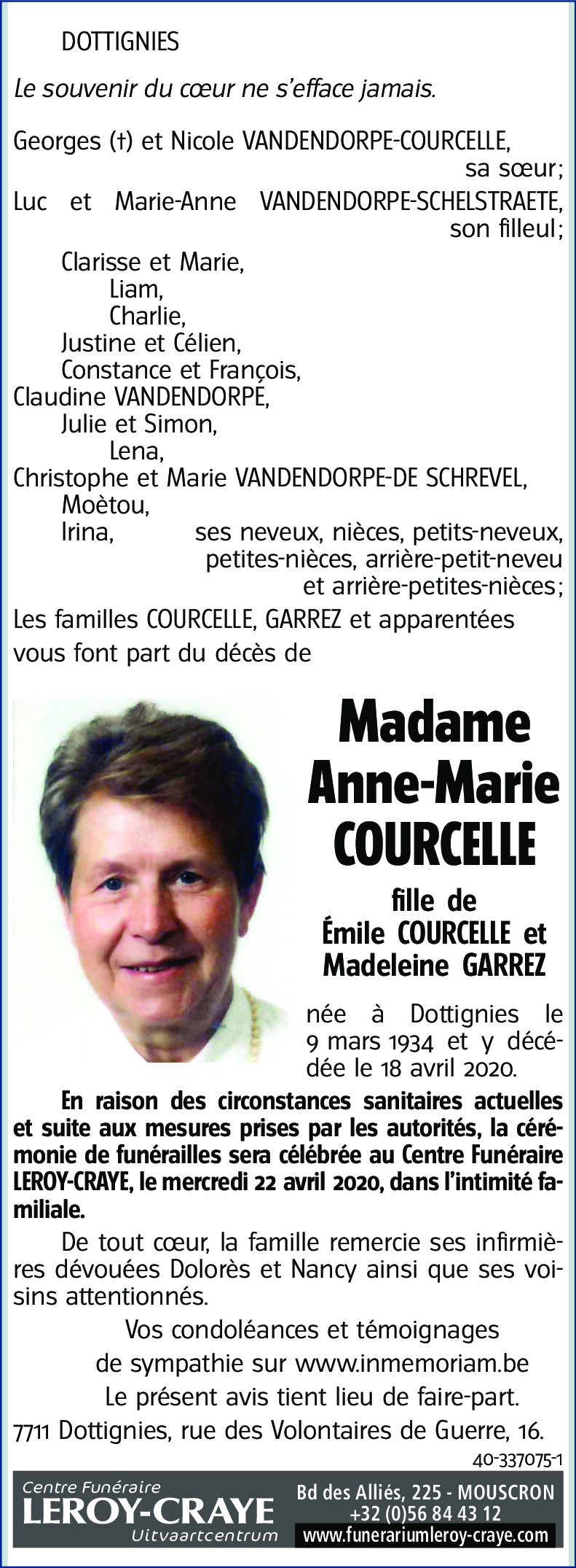 Anne-Marie COURCELLE